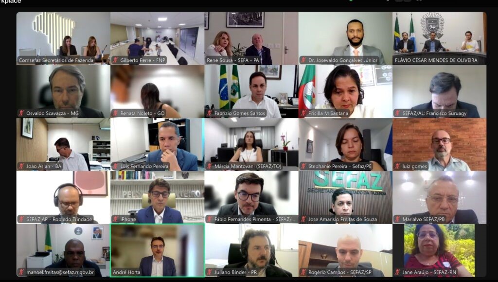 Comitê Gestor do IBS é instalado com representantes dos estados - reunião virtual coordenada pelo secretário de Fazenda do Mato Grosso do Sul, Flávio César.